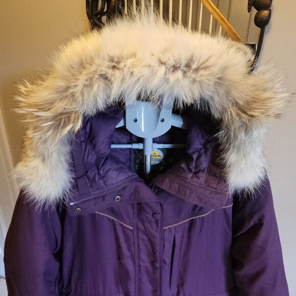 Vintage 90s Cabelas Premier Northern Goose Down Parka Jacket Coat Mens XL Fur - Picture 2 of 9